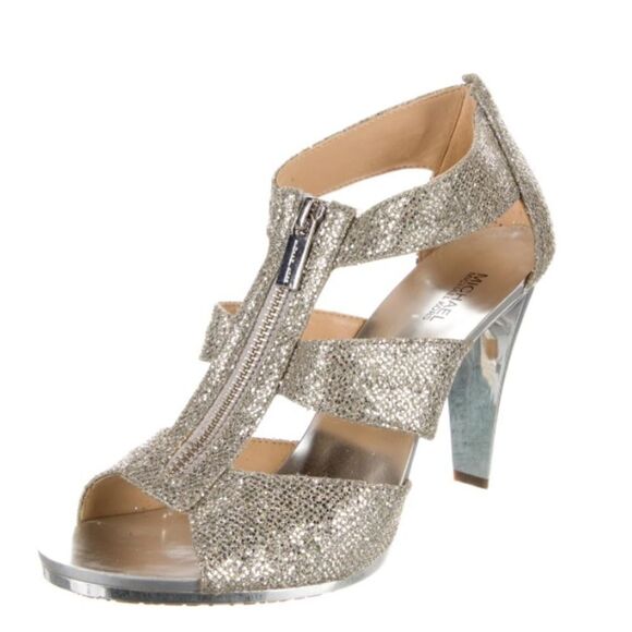 Michael Kors Berkley Cutout Accent T-Strap High Heel Sandals size 11 - Picture 1 of 9